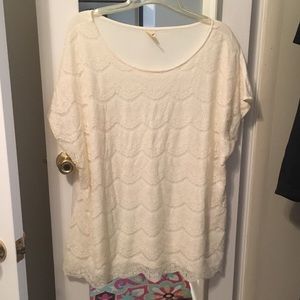 Faded Glory Lace Top Size 4X 26/28